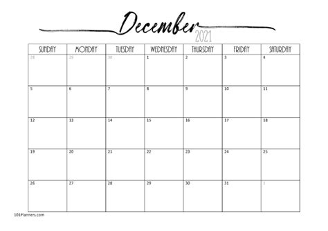December 2020 Calendar | Many designs available | Instant download