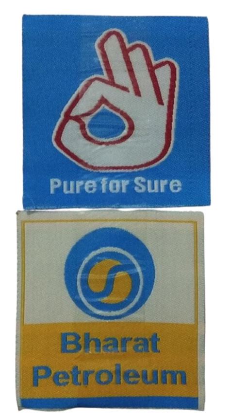 Multicolor Bharat Petroleum Uniform Logo Woven Label, Size: 2.1x4 Inch ...