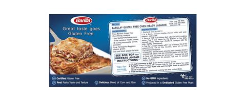 Barilla Lasagna Recipe On Back Of Box | Besto Blog