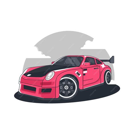 Premium Vector | Drift car illustration vector design