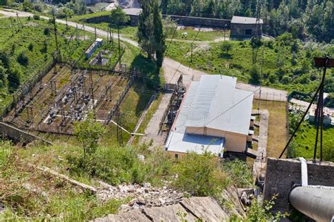 Building of a Hydroelectric Power Station and an Electric Substation Stock Photo - Image of ...