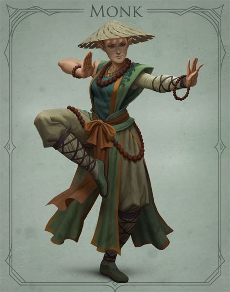 Monk (Female) - Stock Art — Art of Forrest Imel | Character art ...