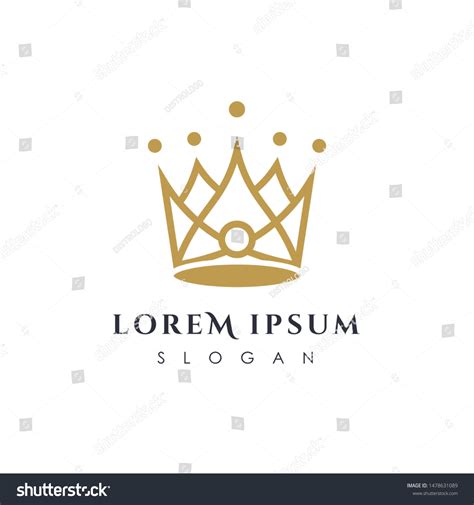 Luxury Crown Logo Vector Template Linear Stock Vector (Royalty Free ...