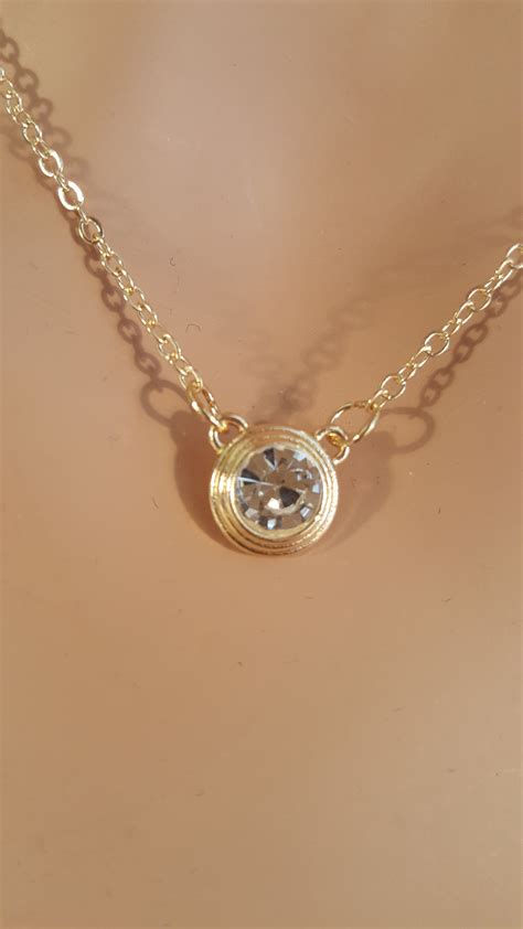 rose gold Solitaire pendant