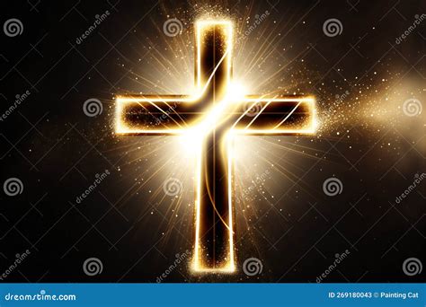 Religious Cross in Abstract Wallpaper with Shining Background Stock Illustration - Illustration ...