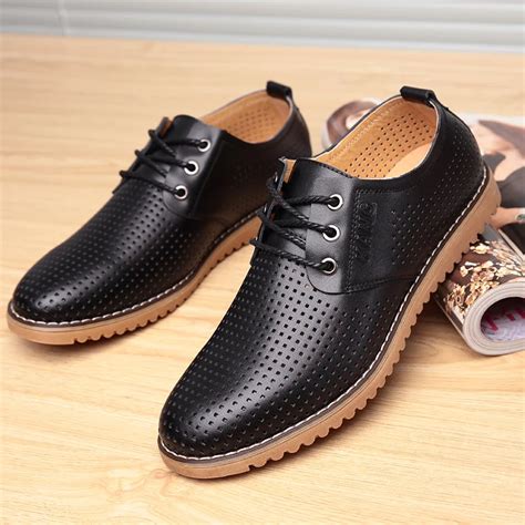 GUIXIANGLAI 2018 NEW STYLE Breathable leather shoes male hollowed out ...