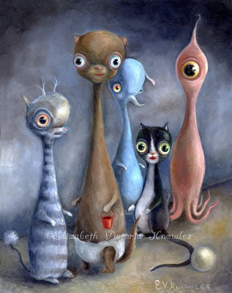 Strange Art Print of Funhouse Mirror Animals Pop Surrealism - Etsy