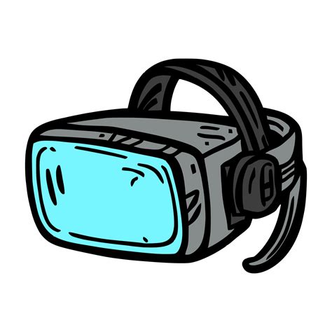 vr headset doodle illustration on isolated background 23105413 Vector Art at Vecteezy