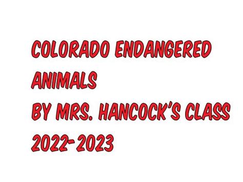 Book Creator | 4th Grade Grims Colorado Endangered Animals