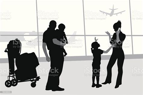 Family Trip Vector Silhouette Stock Illustration - Download Image Now ...