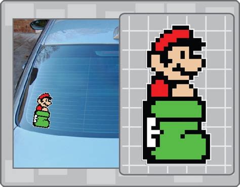 Super MARIO in BOOT 8bit Sprite Vinyl Decal From Super Mario - Etsy