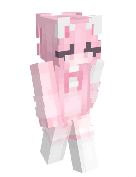 Pink Cat Girl Minecraft Skin