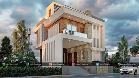 Panash Designs - MODERN BUNGALOW ELEVATION