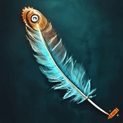 Steampunk feather petrol artwork on Craiyon