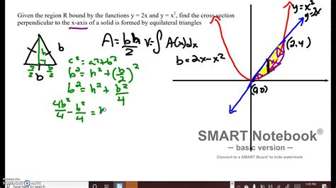 Cross Sections Equilateral Triangles - YouTube