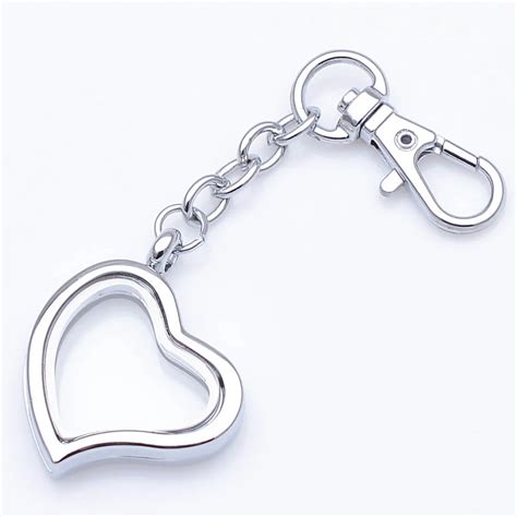 10PCS/LOT,30mm heart plain floating key chains FN0020-in Key Chains ...