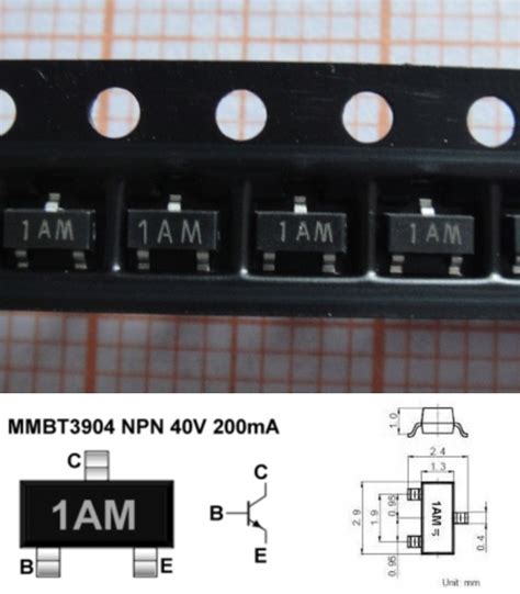 2N3904 1AM SOT-23 NPN Transistor SMD