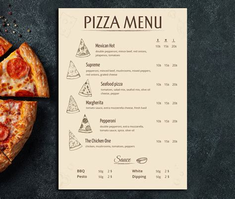 Menu Template, Pizza Menu Template, Food Menu, Restaurant Menu Template ...