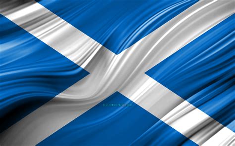 Download wallpapers 4k, Scottish flag, European countries, 3D waves ...