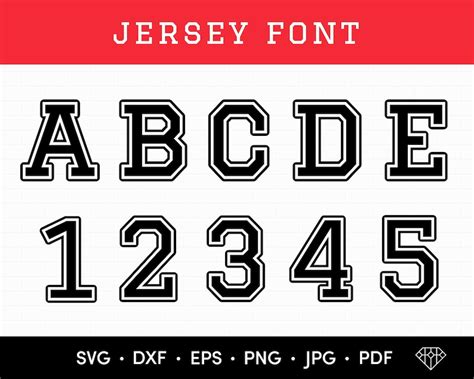 Jersey Letters SVG Jersey Font SVG Jersey Numbers SVG - Etsy