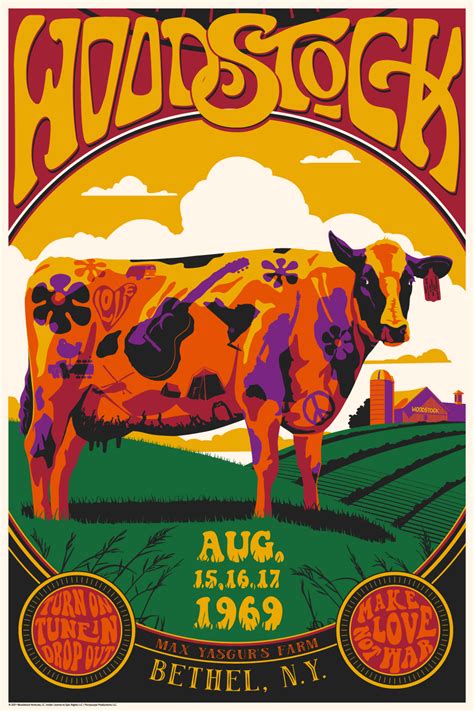 INSIDE THE ROCK POSTER FRAME BLOG: Steve Thomas Woodstock 1969 Poster