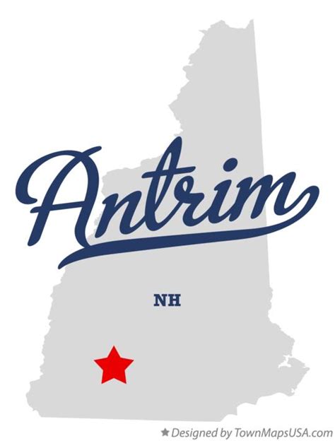 Map of Antrim, NH, New Hampshire