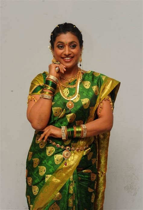 Roja in Designer Saree for a Latest Photo Shoot at Lucky Movie Audio ...