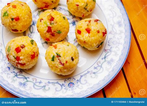 Chinese Home Cooked Rice Balls Stock Photo - Image of round, fragrant: 171103466