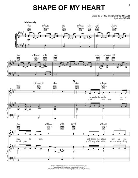 Shape Of My Heart | Sheet Music Direct