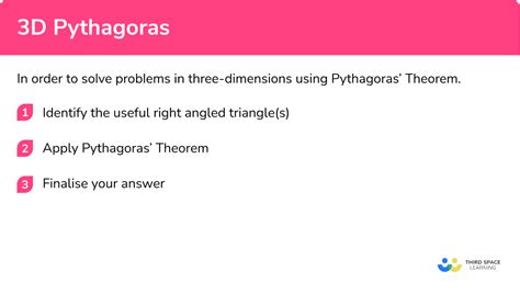 3D Pythagoras - GCSE Maths - Steps, Examples & Worksheet