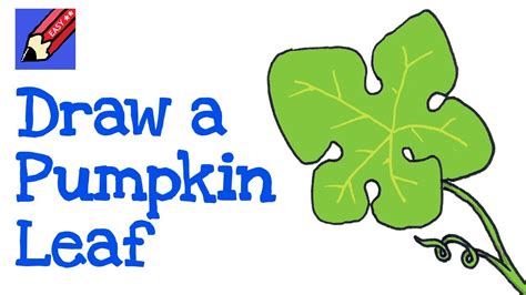 How to Draw a Pumpkin Leaf Real Easy - Step by Step - YouTube