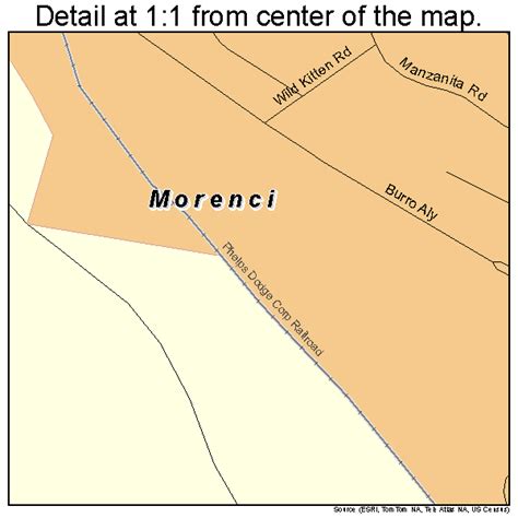 Morenci Arizona Street Map 0447610