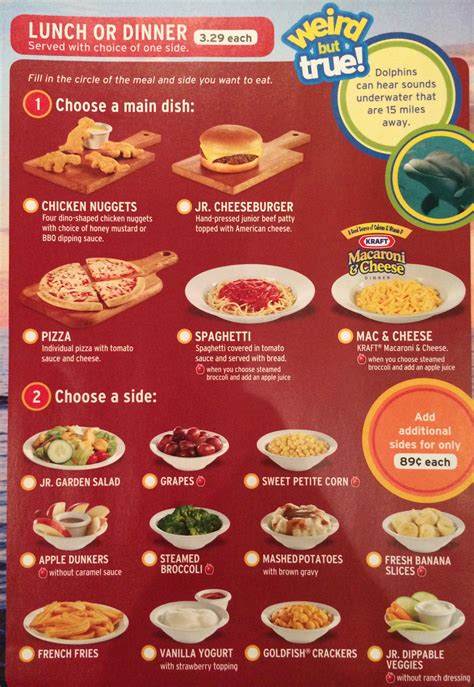 The Dennys kids menu : nostalgia