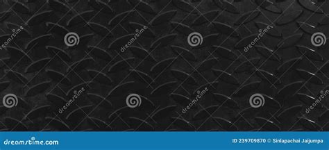 Checkered Plate. Black Steel Sheet Metallic Stock Photo - Image of ...