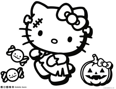 Hello Kitty and Friends Halloween Coloring Pages | Hello kitty coloring ...