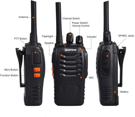 2PCS Walkie Talkie Rechargeable – Two Way Radio Walkie Talkies Long Range 16CH Walky Talky with ...