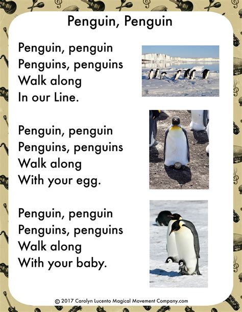 Musically Montessori: Let's All Sing the "Penguin, Penguin Song ...