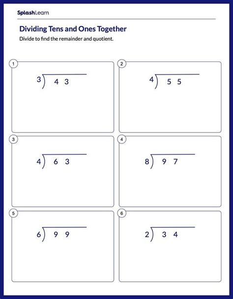 Two Digit Division Worksheets - Worksheets For Kindergarten