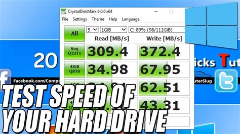 How To Test The Speed Of Your Hard Drive | TEST PERFORMANCE OF YOUR HDD OR SSD - YouTube