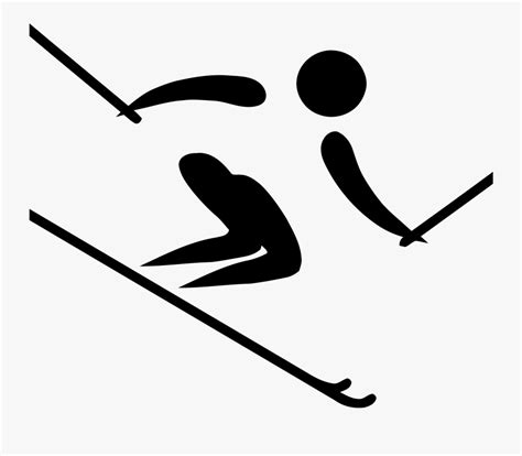 Skiing - Alpine Skiing Olympics Logo , Free Transparent Clipart ...