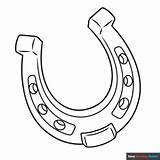 Horseshoe Coloring Page  Easy Drawing Guides sketch template