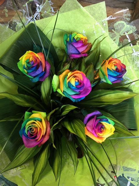 Rainbow Rose Bouquet