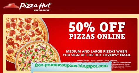 Printable Coupons 2023: Pizza Hut Coupons