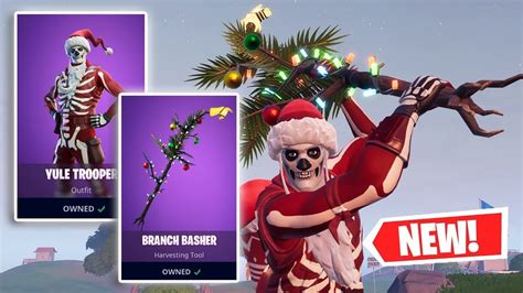 NEW YULE TROOPER Skin + BRANCH BASHER Pickaxe Gameplay in Fortnite! - YouTube