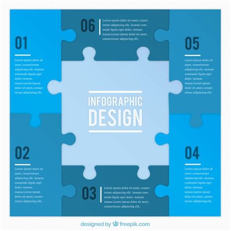 Free Vector | Puzzle infographic