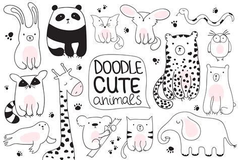 Baby Cute Animals Svg Line Art Svg Zoo Clipart Woodland Etsy Zoo | Images and Photos finder