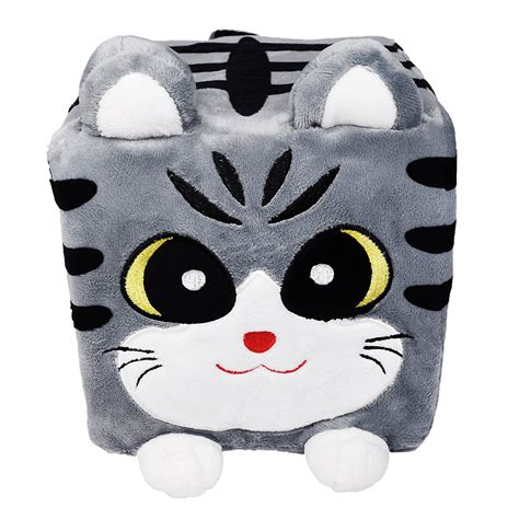 Cute Cube Cat Plush 6" (Gray Tabby) - Walmart.com - Walmart.com