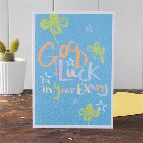 exam good luck card by inkpaintpaper | notonthehighstreet.com