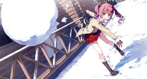 Snow Winter Anime Wallpapers - Wallpaper Cave