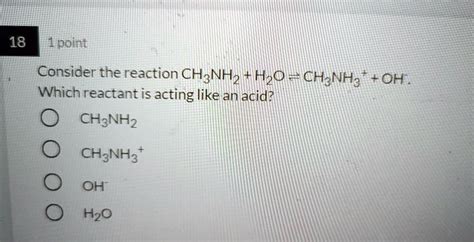 Ch3nh2 Reaction